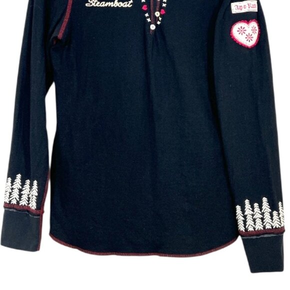 Alp N Rock Steamboat LS Henley Black Size 4 - Picture 3 of 5
